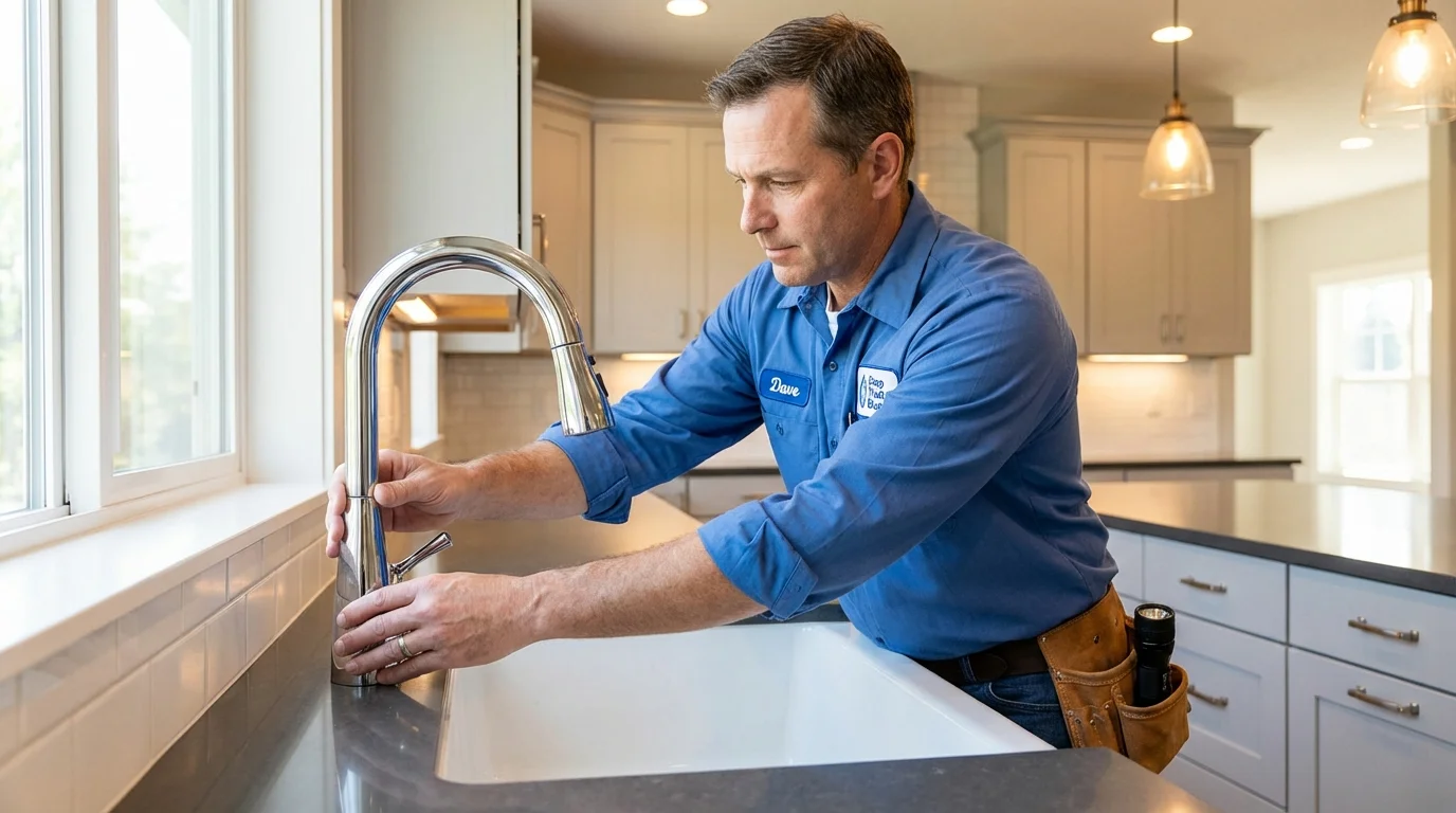Kitchen faucet installation by Johns Plumbing LLC in Punta Santiago