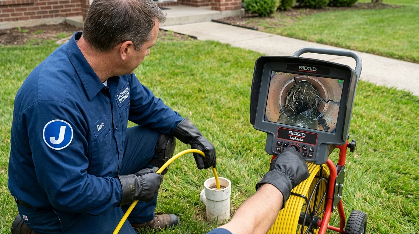 Sewer camera inspection being performed by Johns Plumbing LLC in Punta Santiago